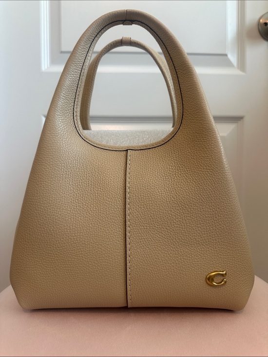 Coach Handbags - Coach Lana 23 - Pebbled Leather Small Taupe Top-Handle Tote